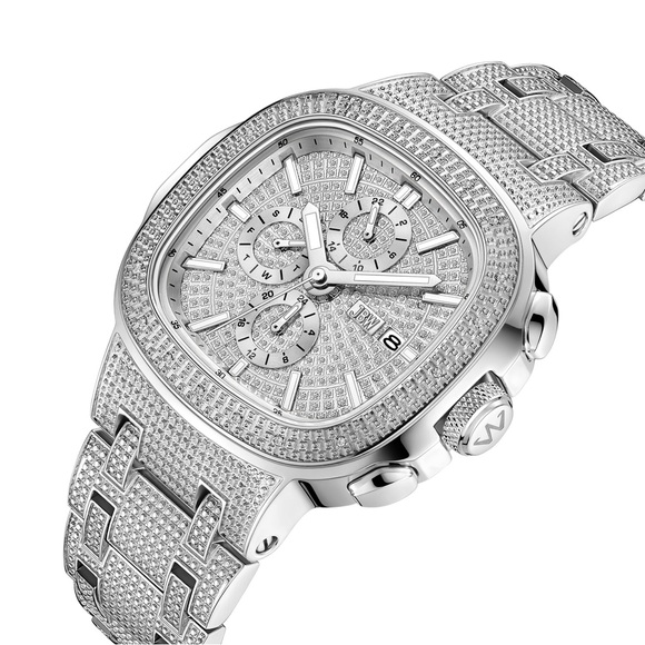 New JBW Men's Heist 1/7 cttw Diamond Quartz Stainless Steel Watch J6380D 45mm - Picture 6 of 10